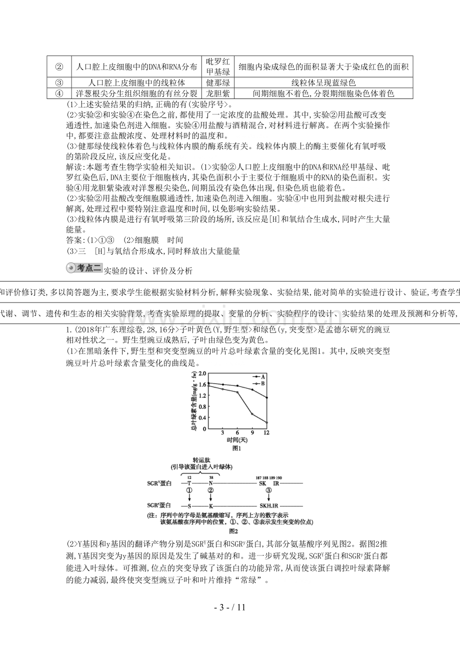 【人教】高三生物一轮复习配套试题汇编专题实验与探究.doc_第3页