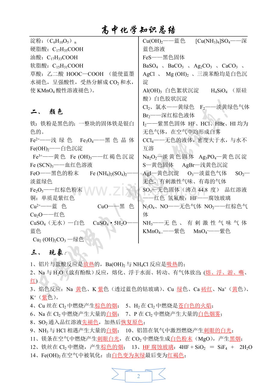 超全高中化学经典知识点总结(2).doc_第2页