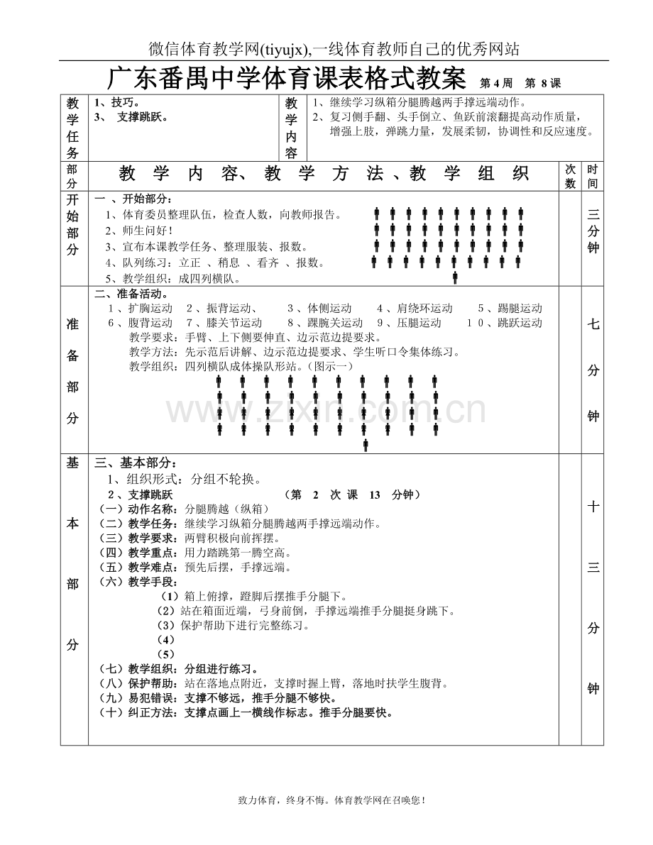 高中体育教案技巧支撑跳跃第1—6课表格式教案.doc_第3页