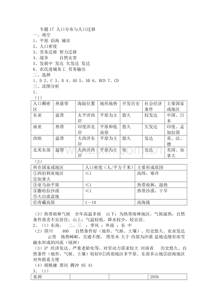 高一地理第二册练习册参考答案(独家简略版).doc_第2页