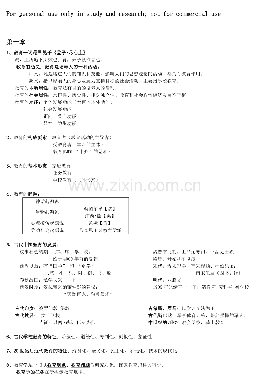 -教育知识与能力(中学)知识点整理.doc_第1页