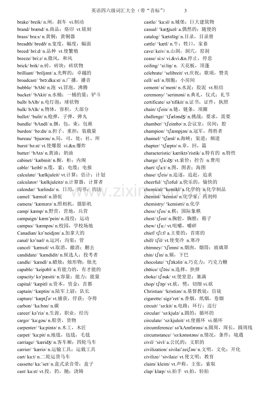 -英语四六级词汇汇总(带音标).doc_第3页