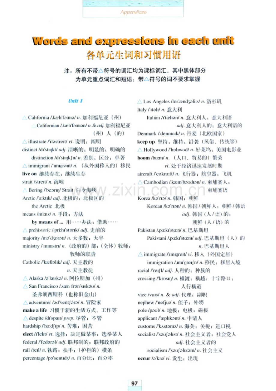 高中英语新课标选修8单词表.doc_第1页