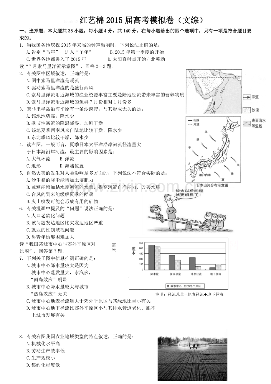 高考模拟考(文综).doc_第1页