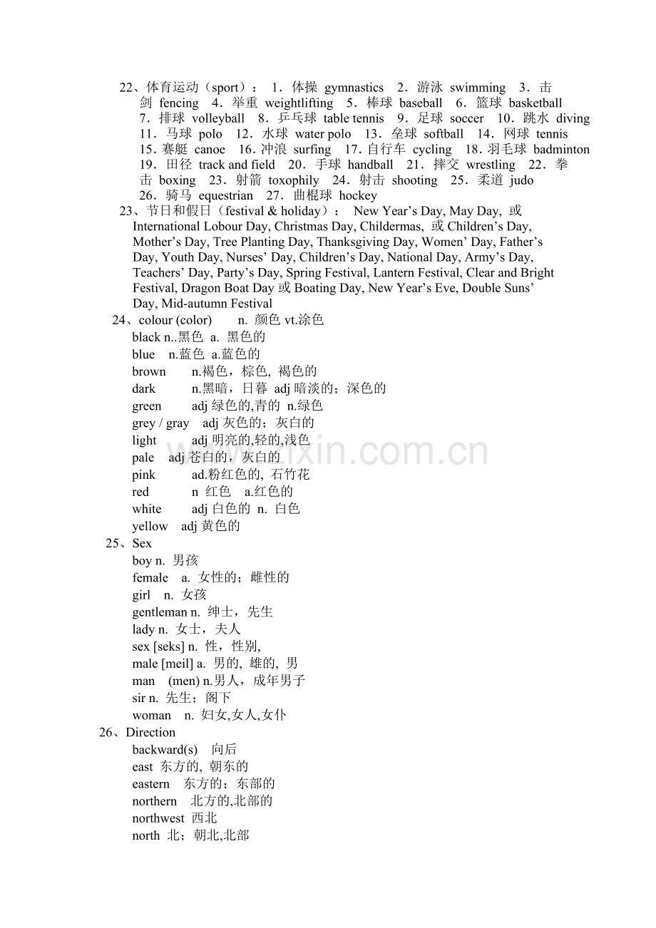 高中英语听力常见场景词汇细化分类.doc_第3页