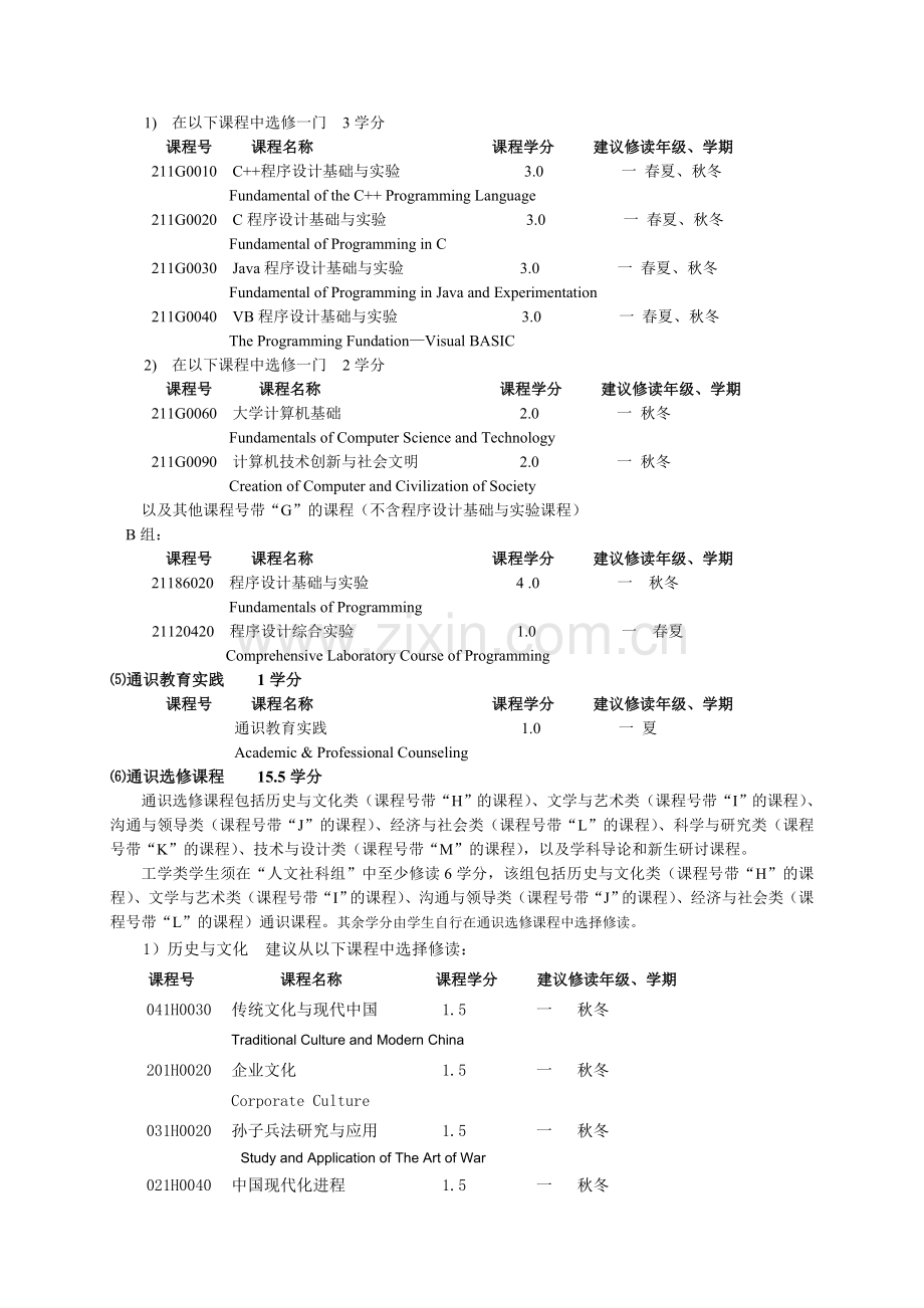 浙江大学机械工程及自动化专业培养方案.doc_第3页