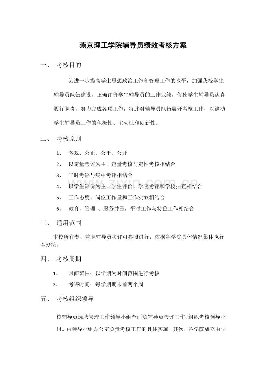 某某学院绩效考核方案.doc_第1页