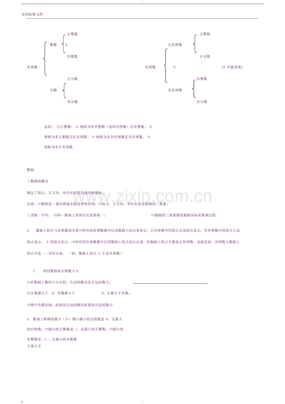 有理数知识点云经典题型总结材料讲义(全).docx_第2页