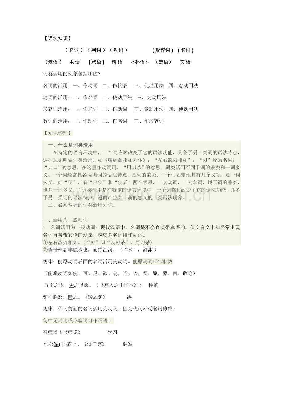 文言文词类活用(总结超好).doc_第1页