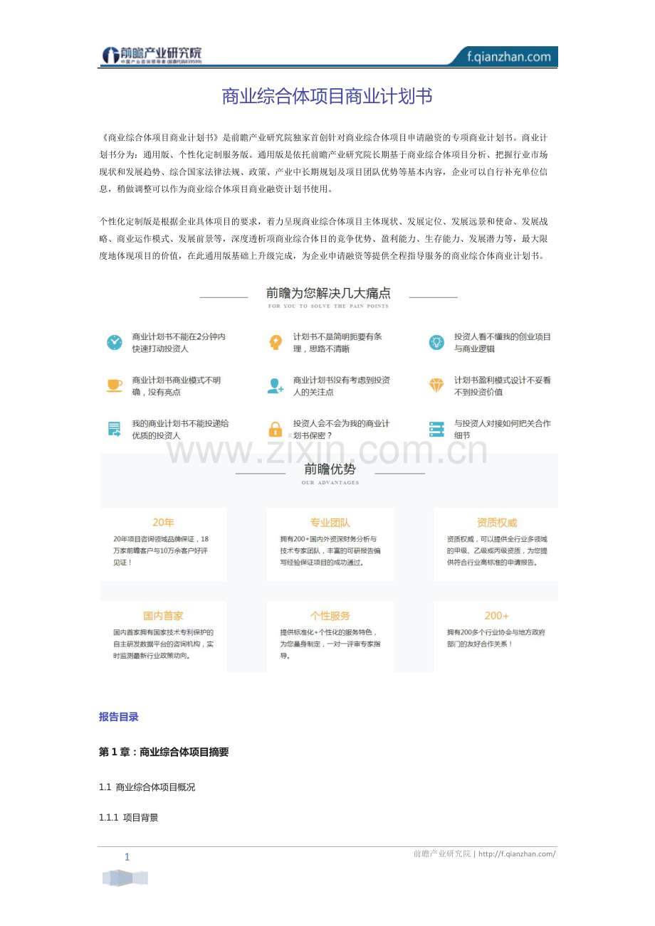 商业综合体项目商业计划书.pdf_第1页