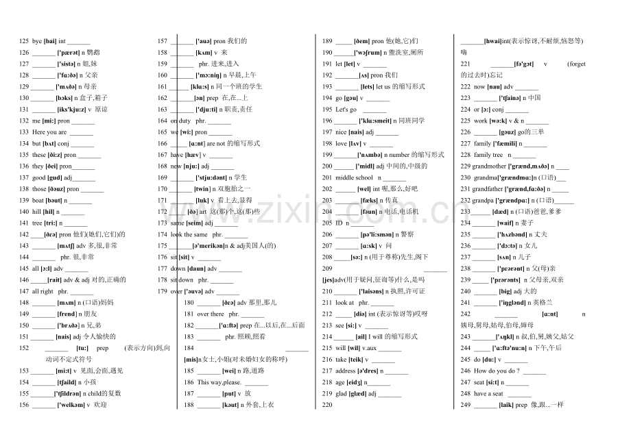 初中英语单词大全默写版(带音标).doc_第2页