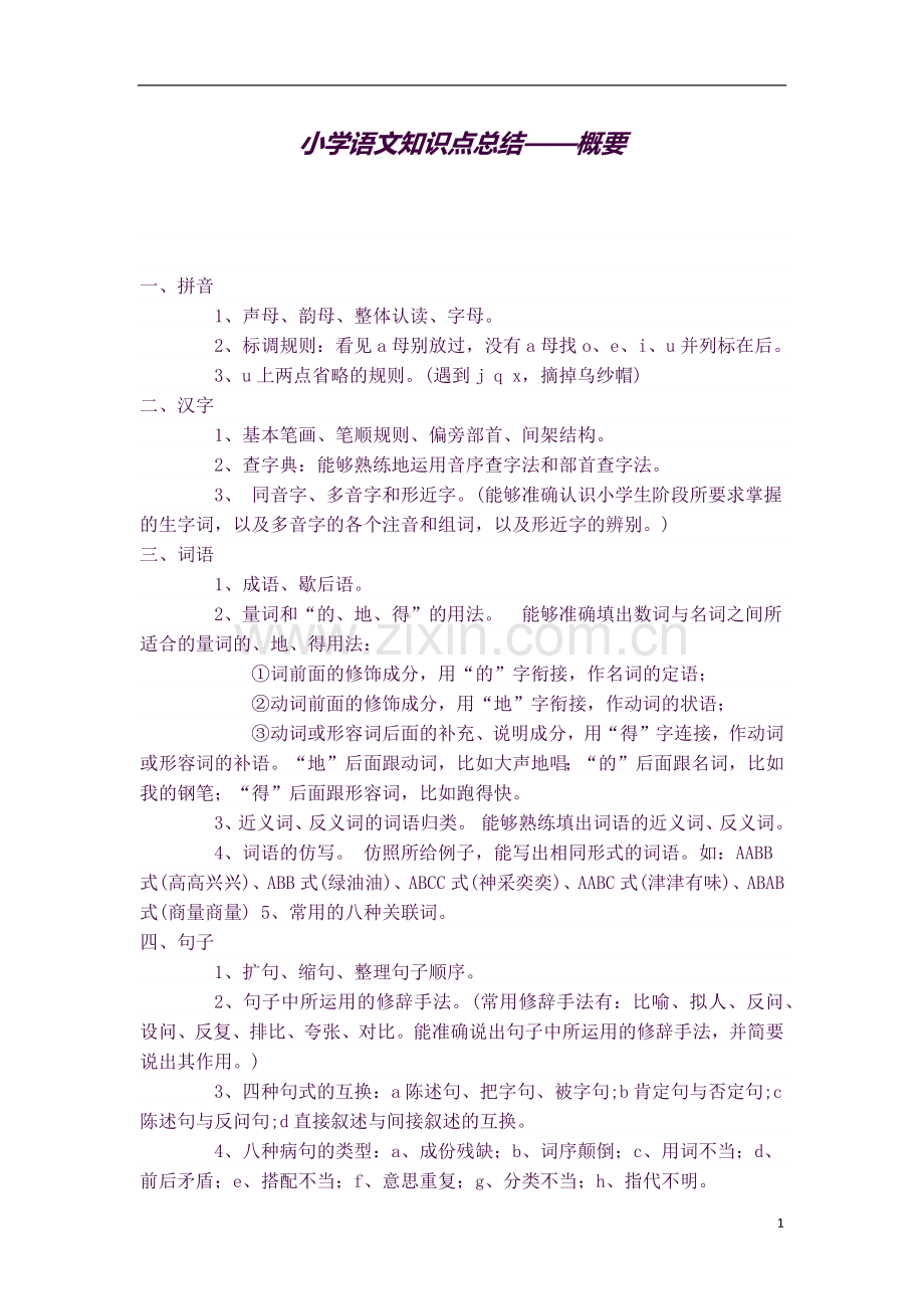 人教版小学语文知识点总结.docx_第1页