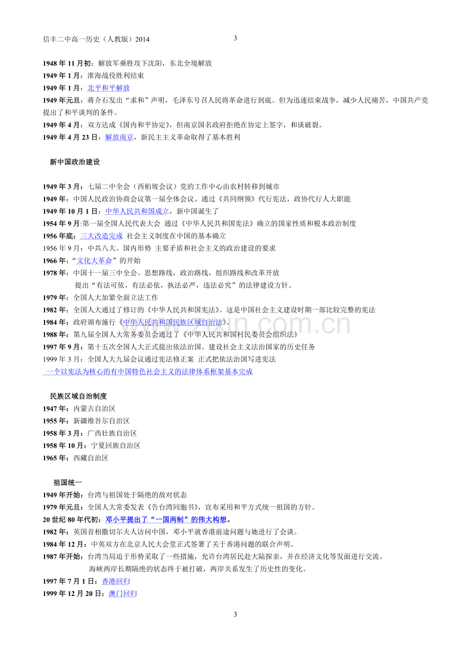 高中历史必修一时间表详细版.doc_第3页