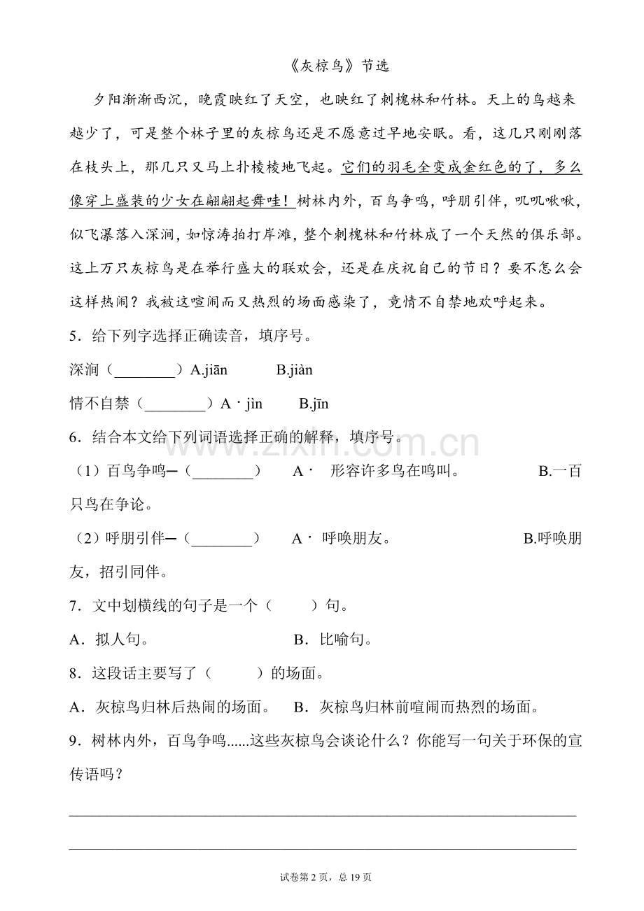 小学阅读理解专项训练.doc_第2页