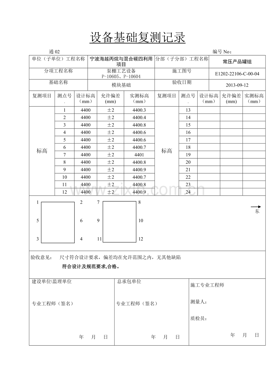 设备基础复测记录.doc_第2页