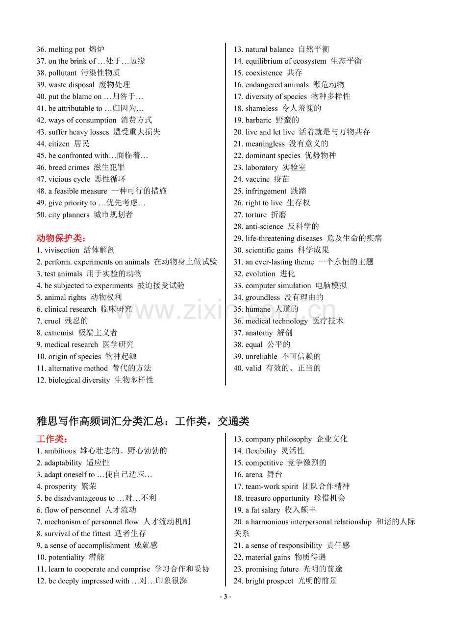 -雅思写作高频词汇分类汇总+词性分类(完美打印版).doc_第3页