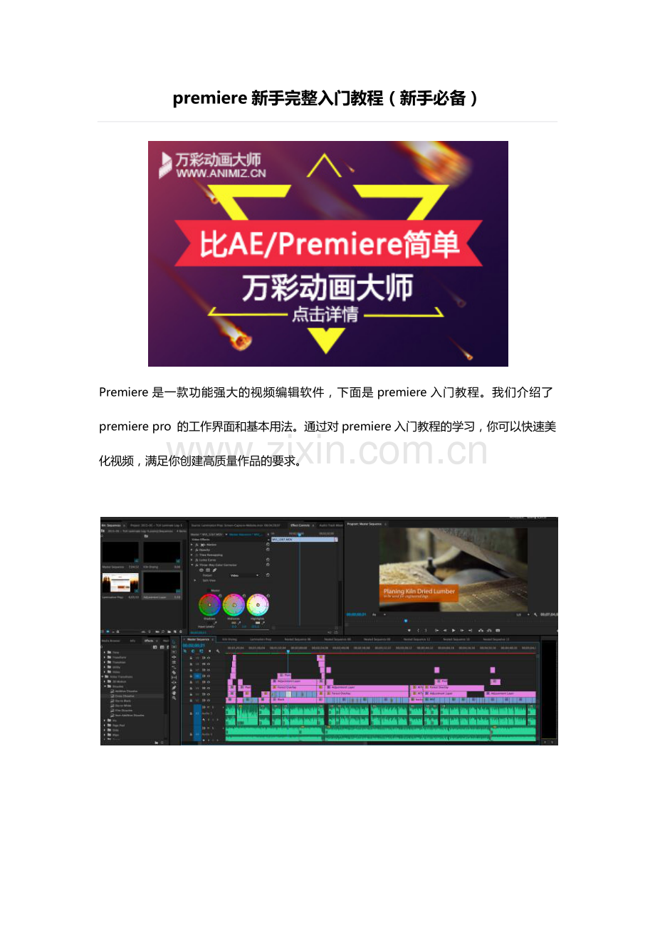 premiere新手完整入门教程(新手必备).doc_第1页