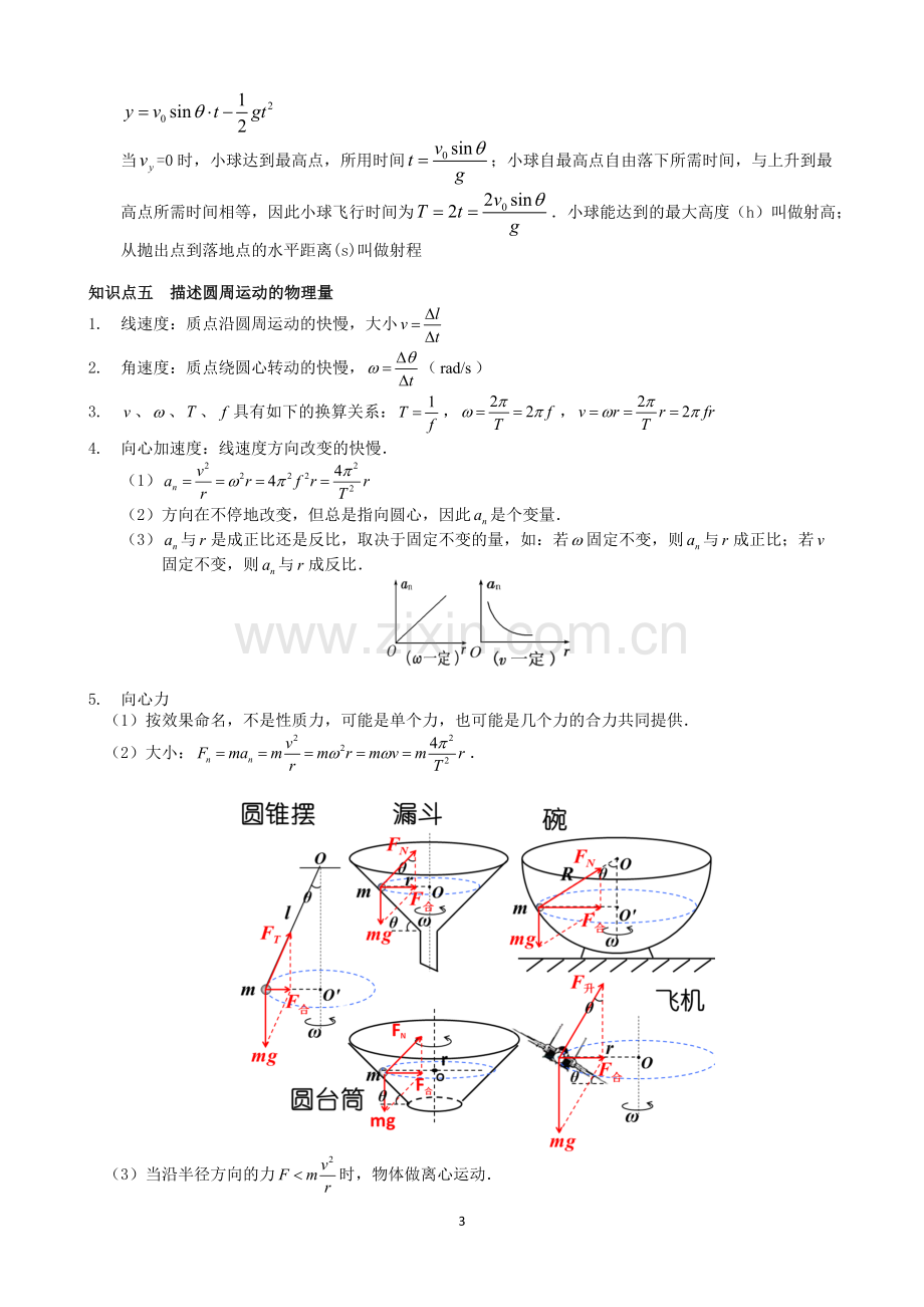 高一物理曲线运动知识点总结.doc_第3页