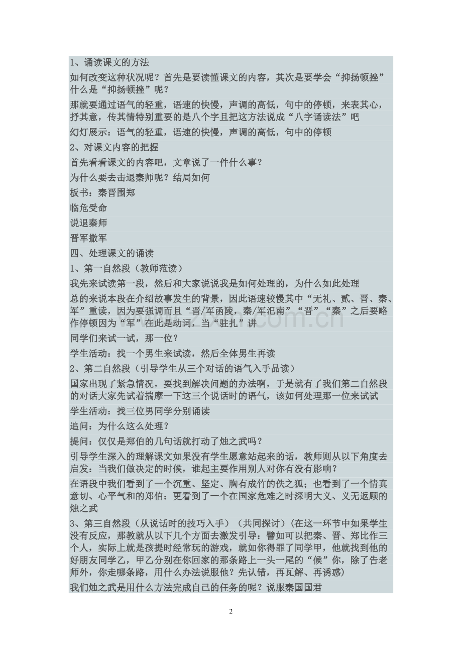 烛之武退秦师(公开课优秀教案).doc_第2页