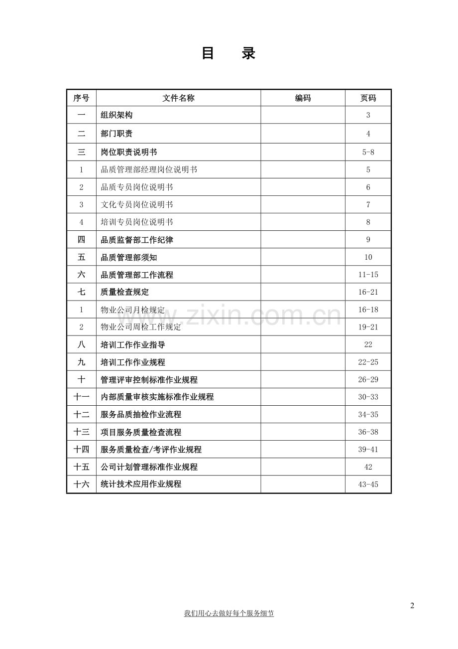 物业管理有限公司品质管理部管理手册.doc_第2页