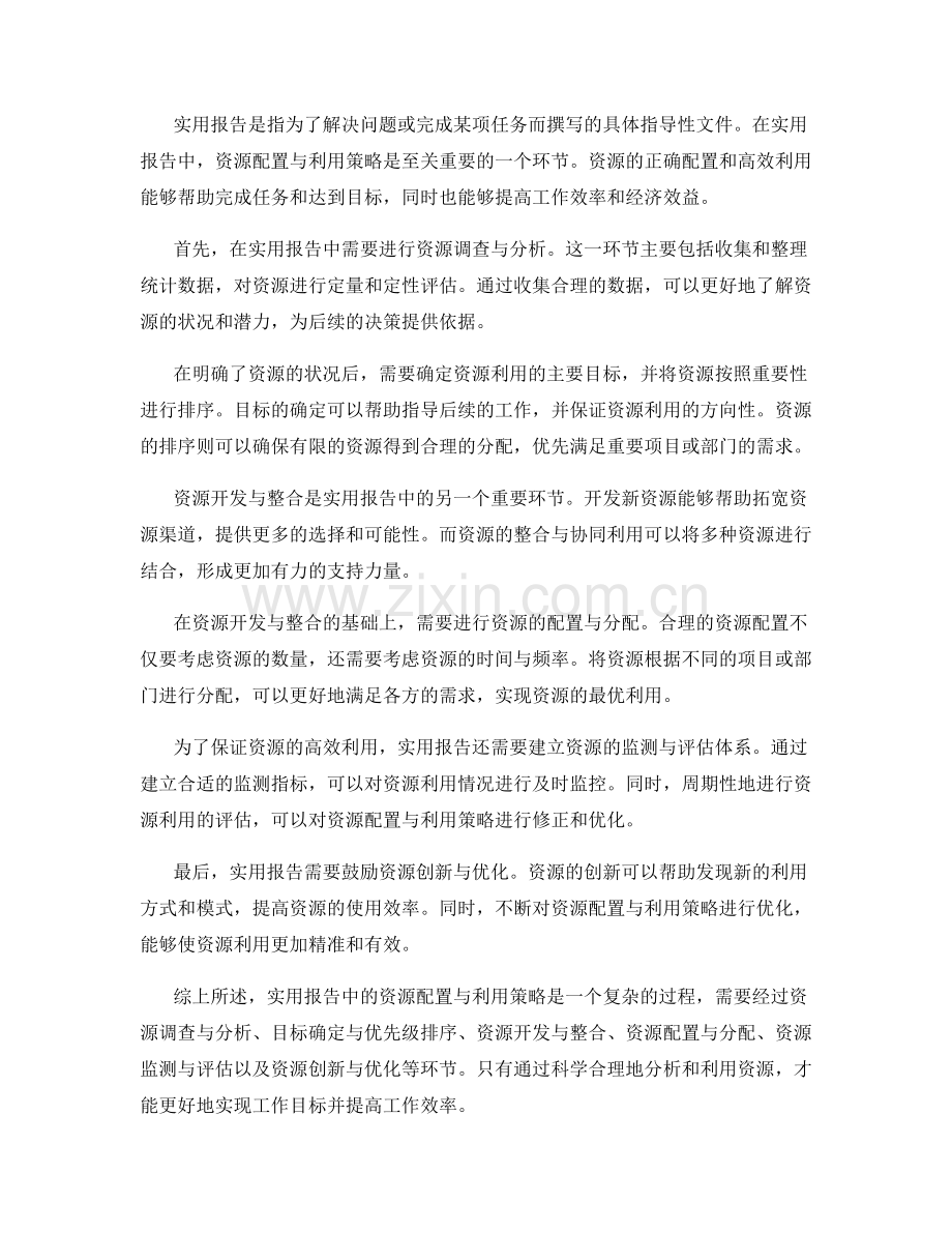 实用报告中的资源配置与利用策略.docx_第2页