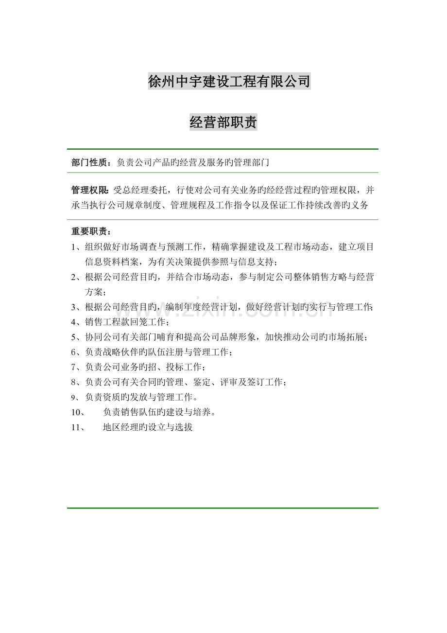 经营部职责人员配置.doc_第1页