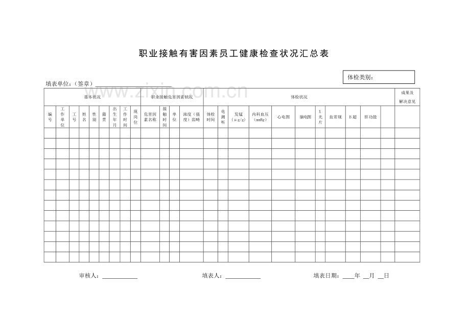 员工职业健康安全记录表.doc_第3页