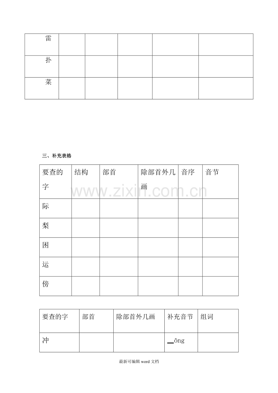 二年级上册查字典复习题-整理版.doc_第2页