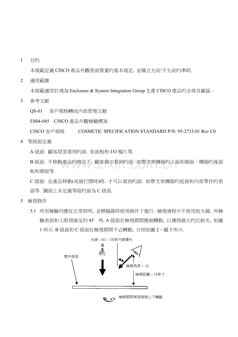 CISCO产品外观检验规范.doc_第1页