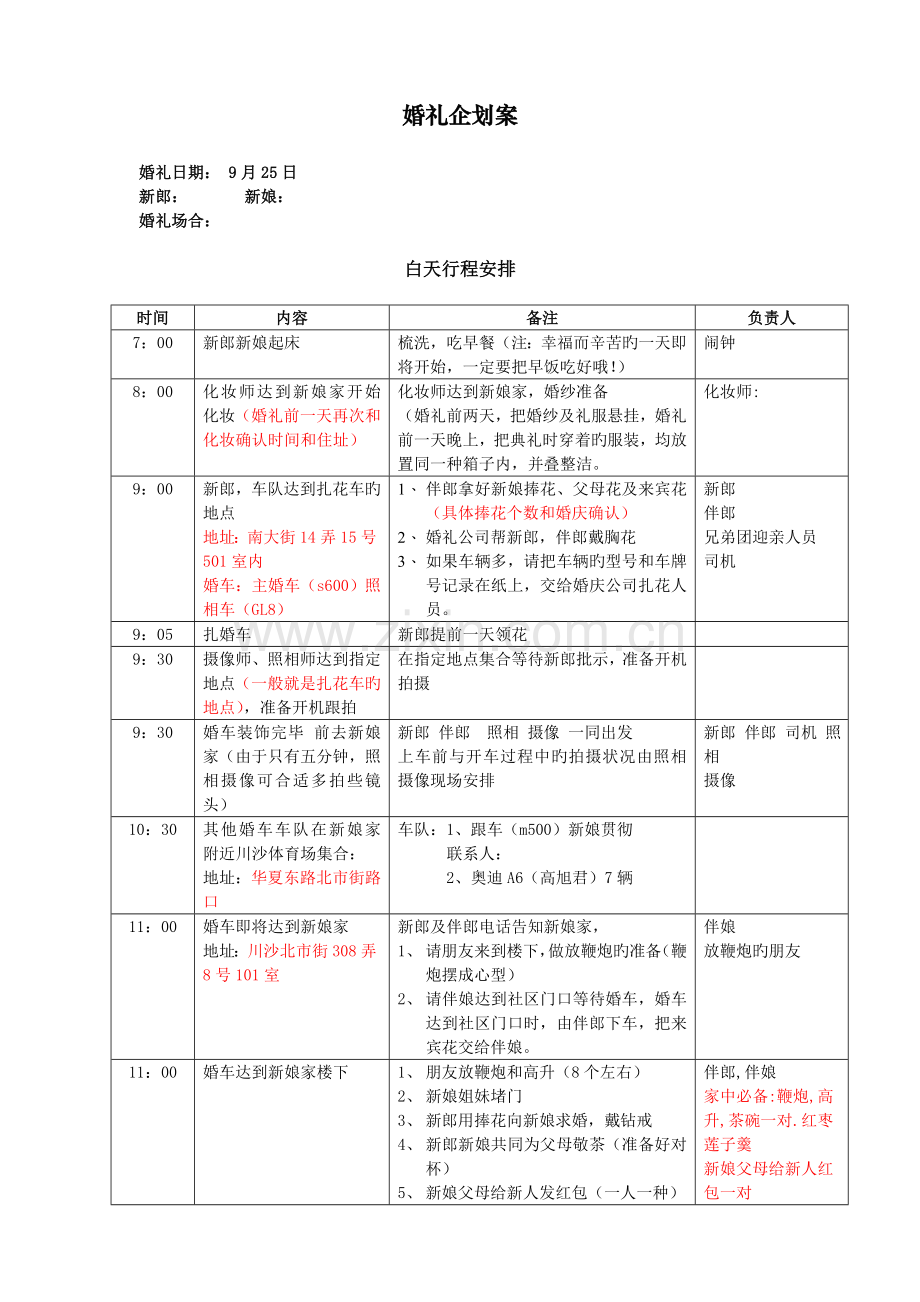 婚礼流程策划.doc_第1页