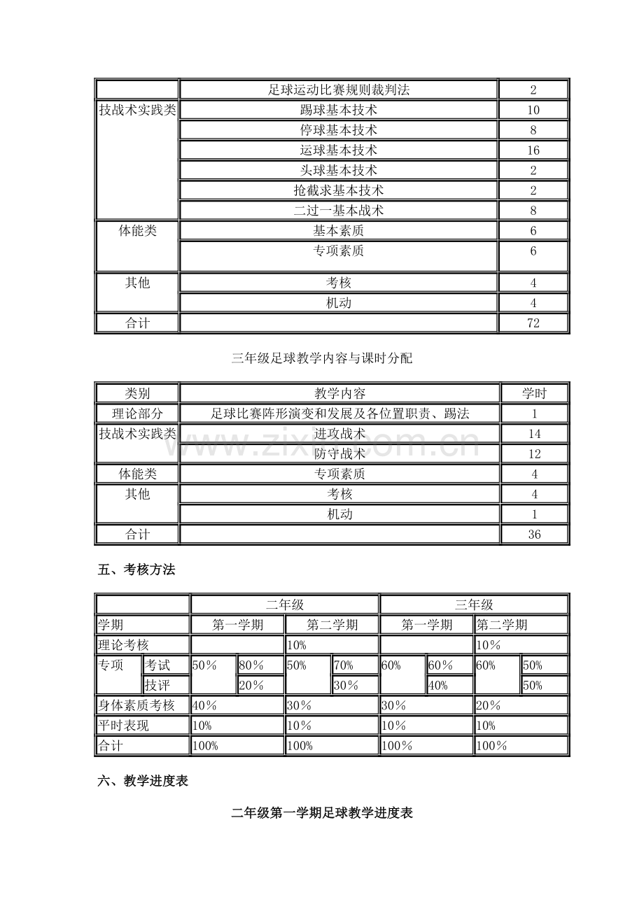 足球课程教学计划完整.doc_第3页