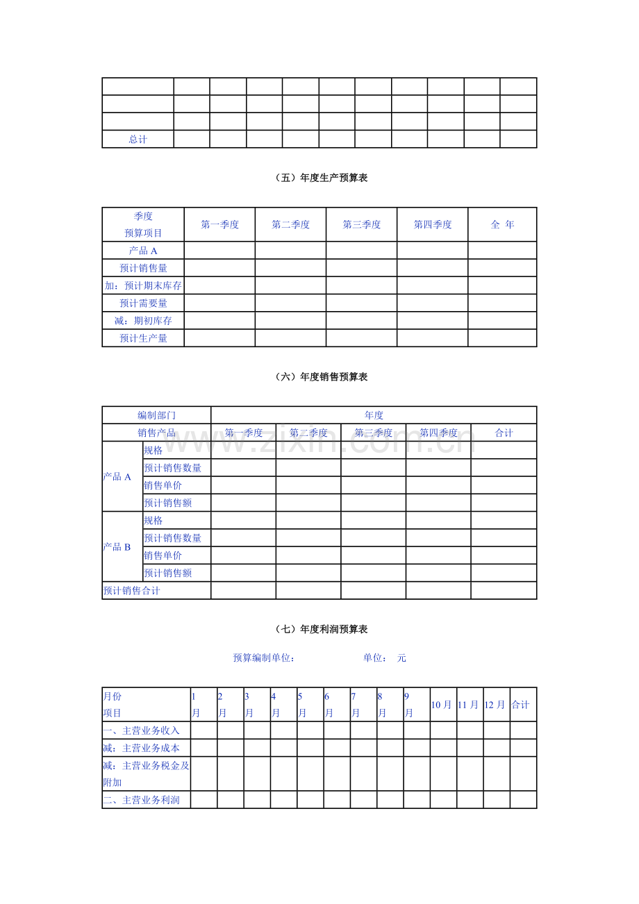 预算常用的表格.doc_第2页