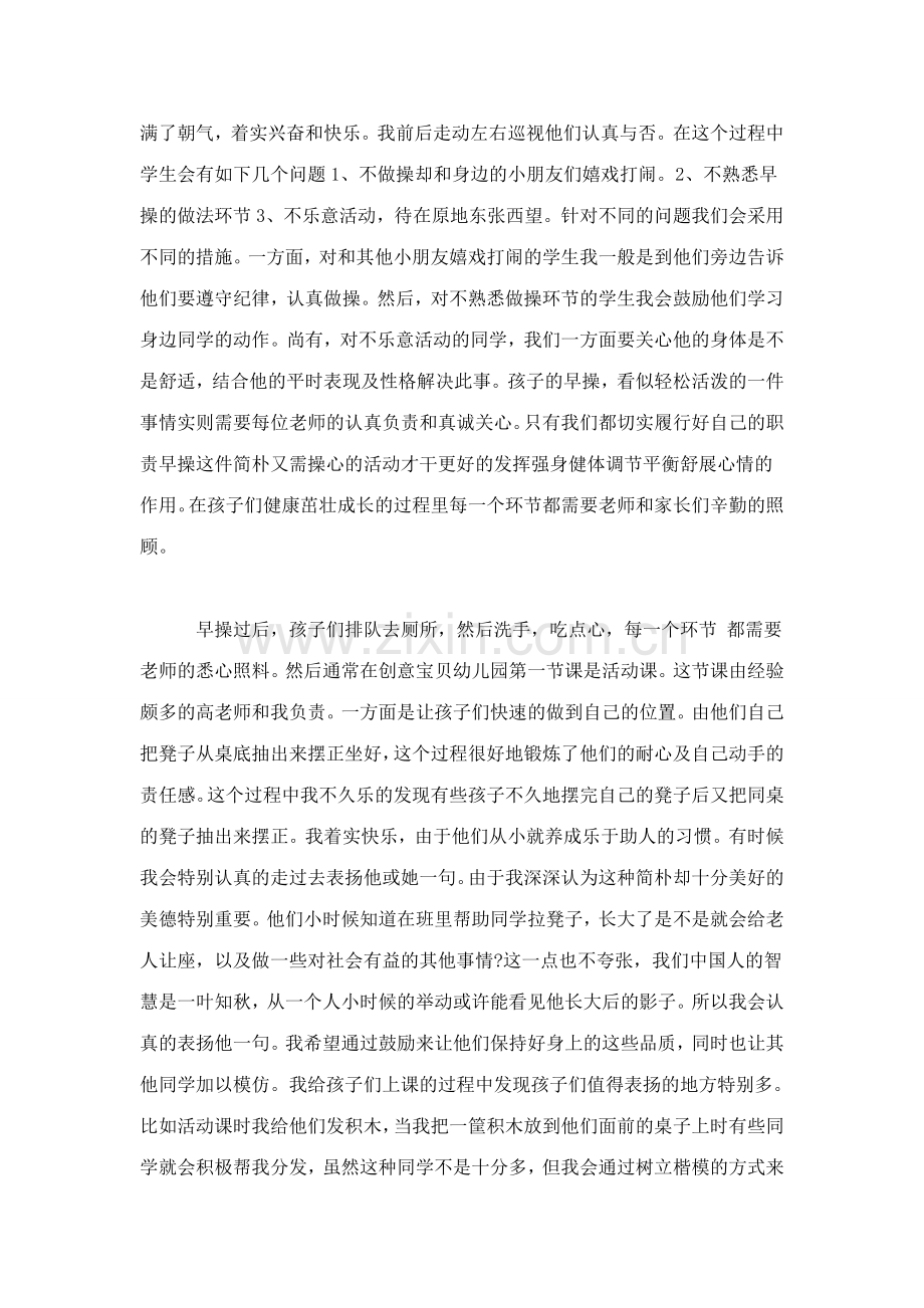 幼儿园的实习报告范文总结报告模板.doc_第2页