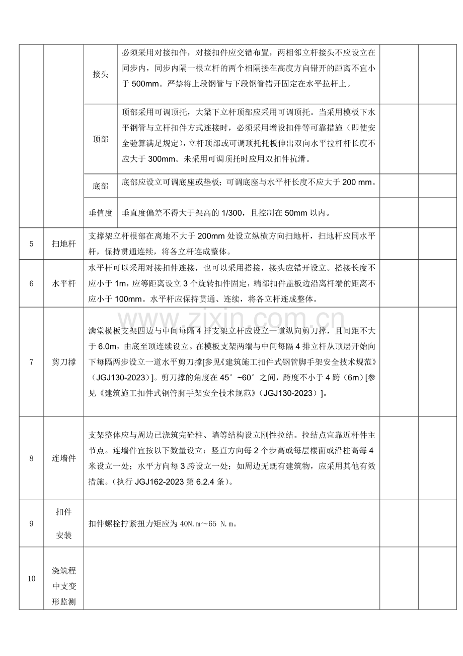 高支模验收记录表.doc_第2页