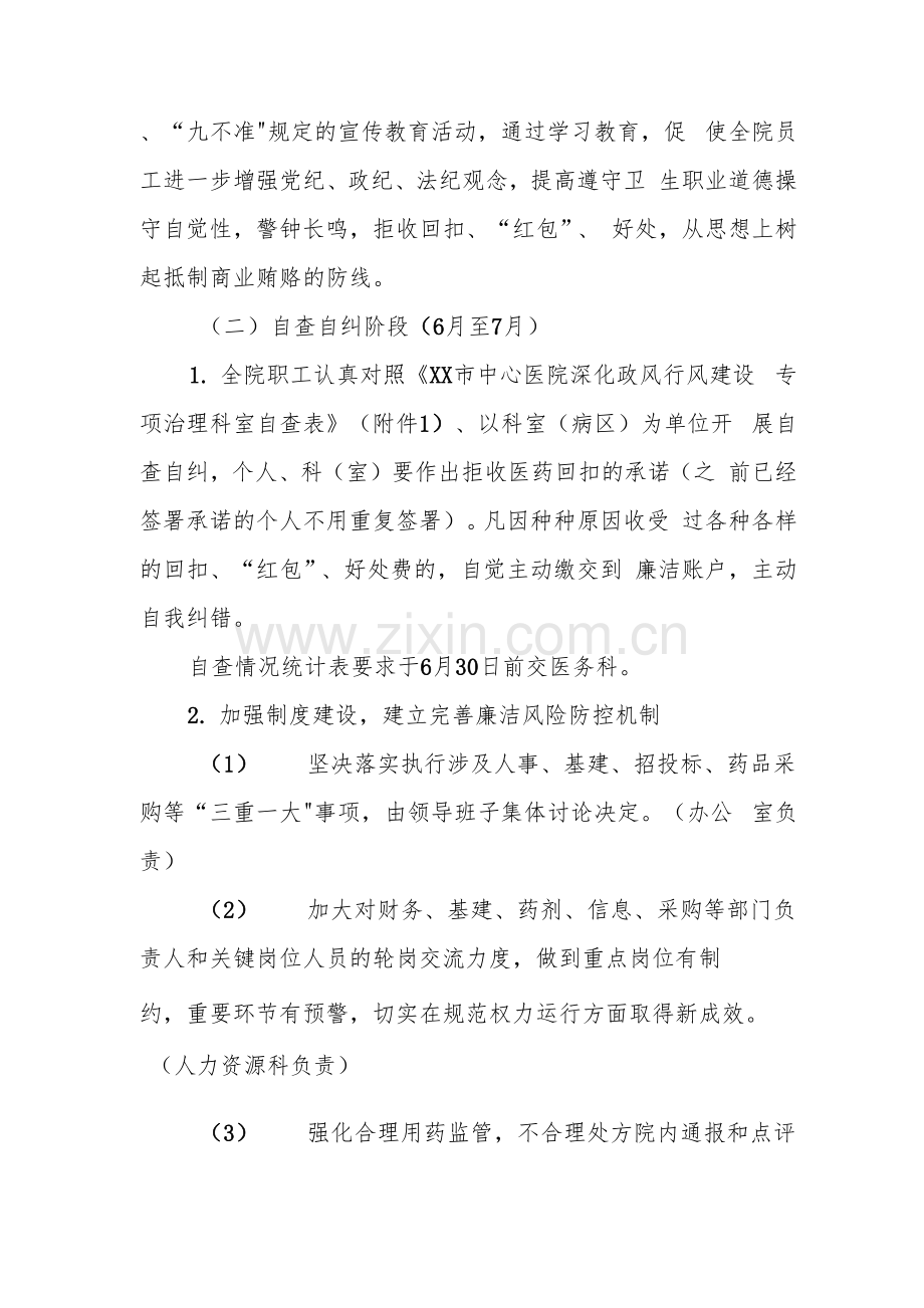 医院医务人员廉洁从业行动实施方案合集.docx_第3页