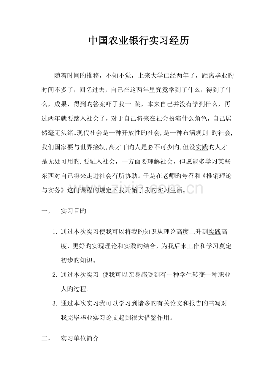 中国农业银行实习经历.doc_第1页