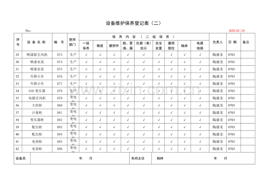 设备维护保养记录表二.doc_第3页