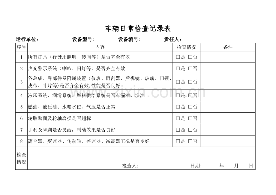 车辆检查记录表完整.doc_第2页