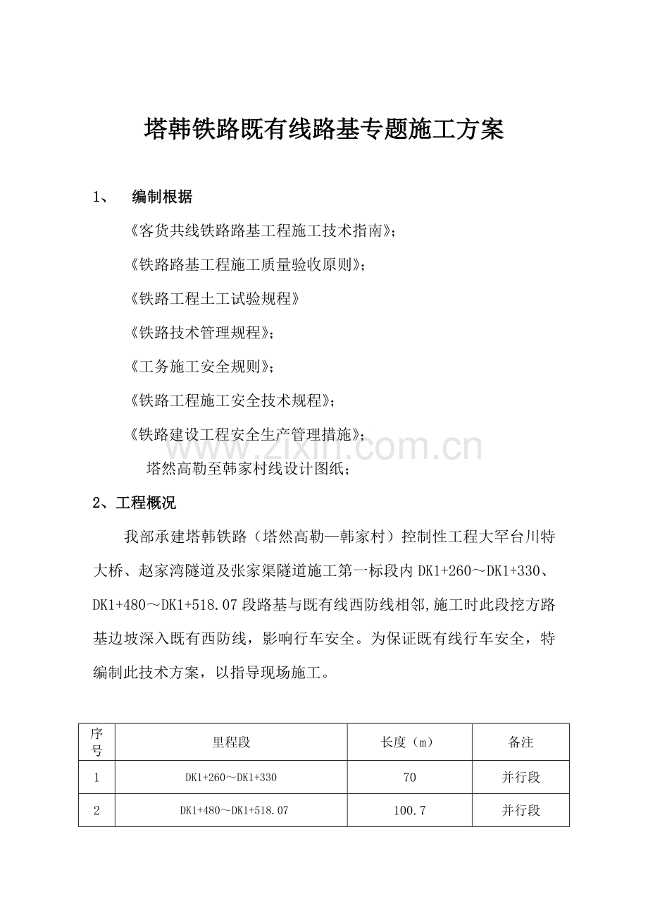 铁路既有线路基专项施工方案.doc_第1页