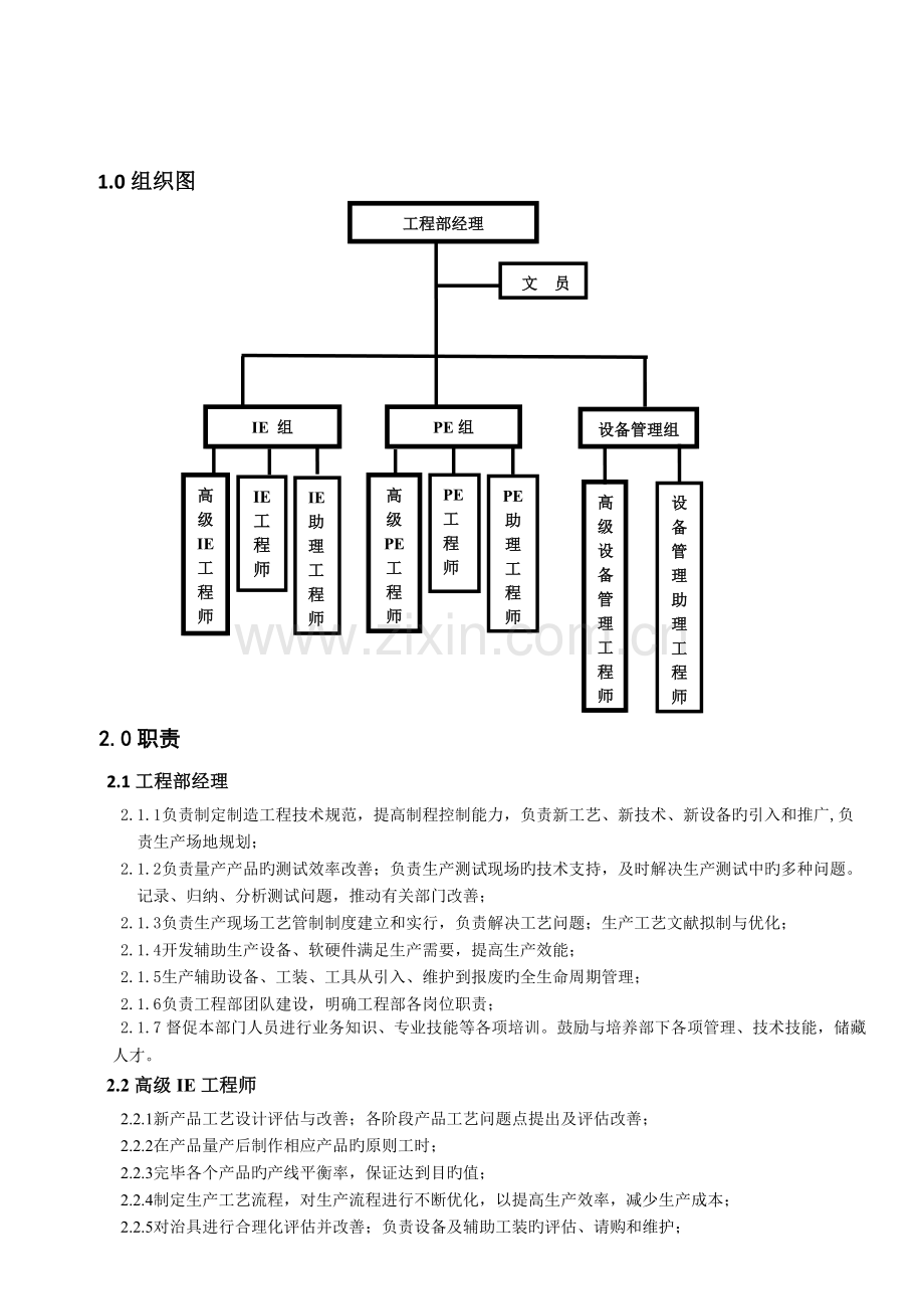 9.工程部组织架构图.doc_第1页