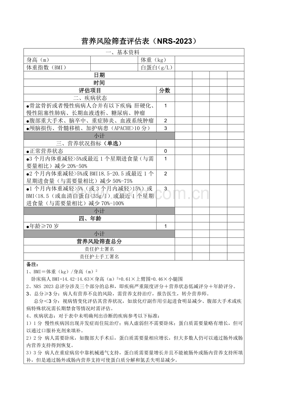 营养风险筛查评估表.doc_第1页