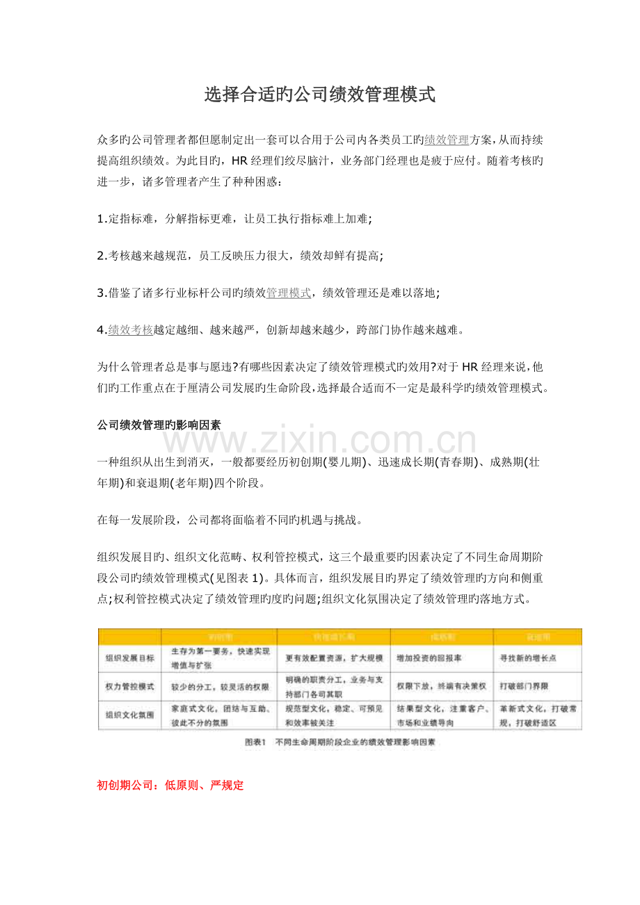 选择合适的企业绩效管理模式.docx_第1页