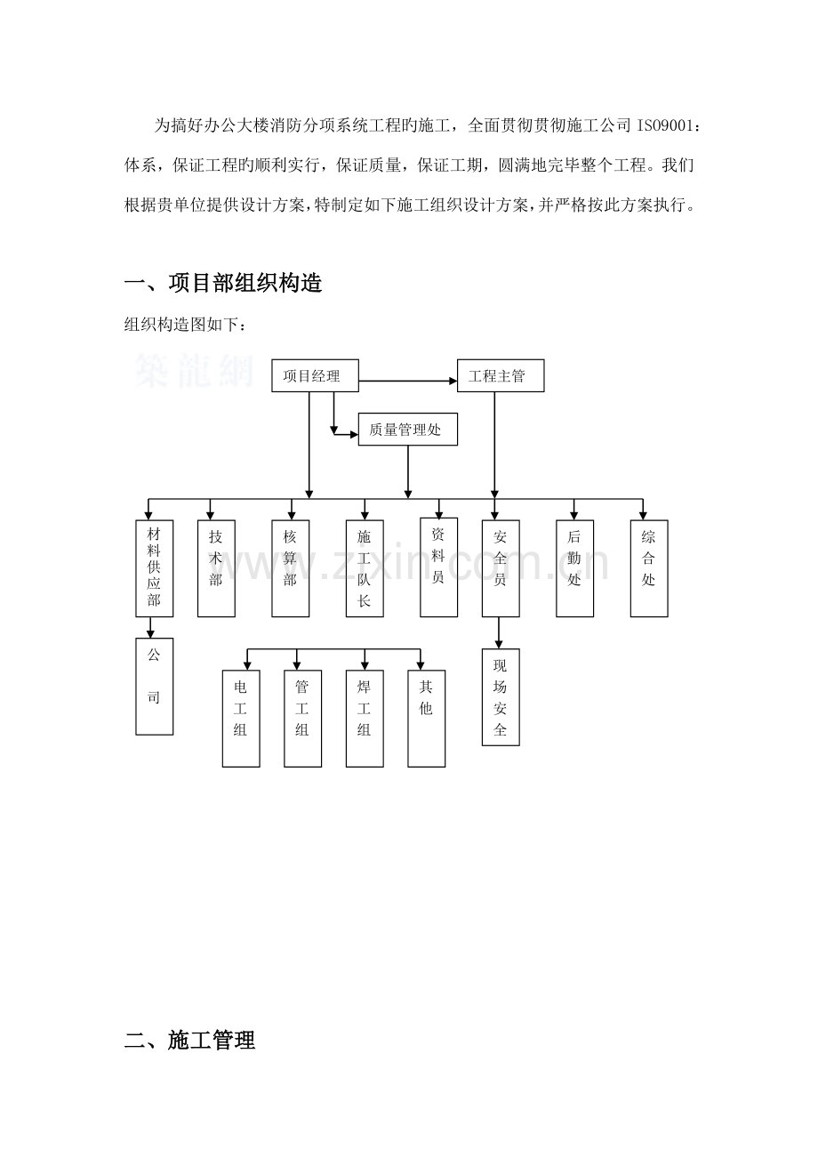 办公楼消防工程施工组织设计.doc_第1页