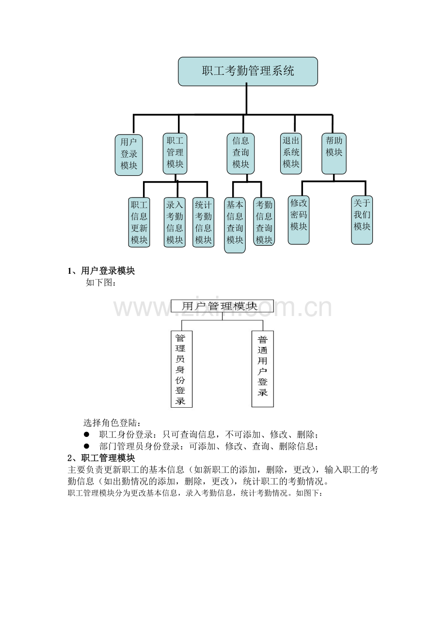 职工考勤管理信息系统需求分析.doc_第2页