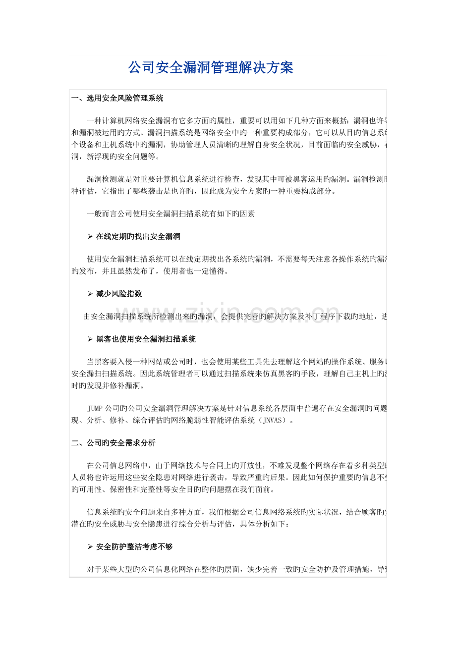 企业安全漏洞管理解决方案.docx_第1页