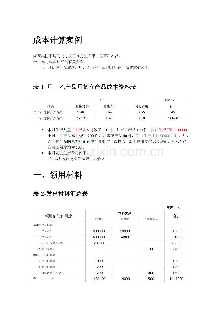 品种法下的成本计算案例.docx_第1页