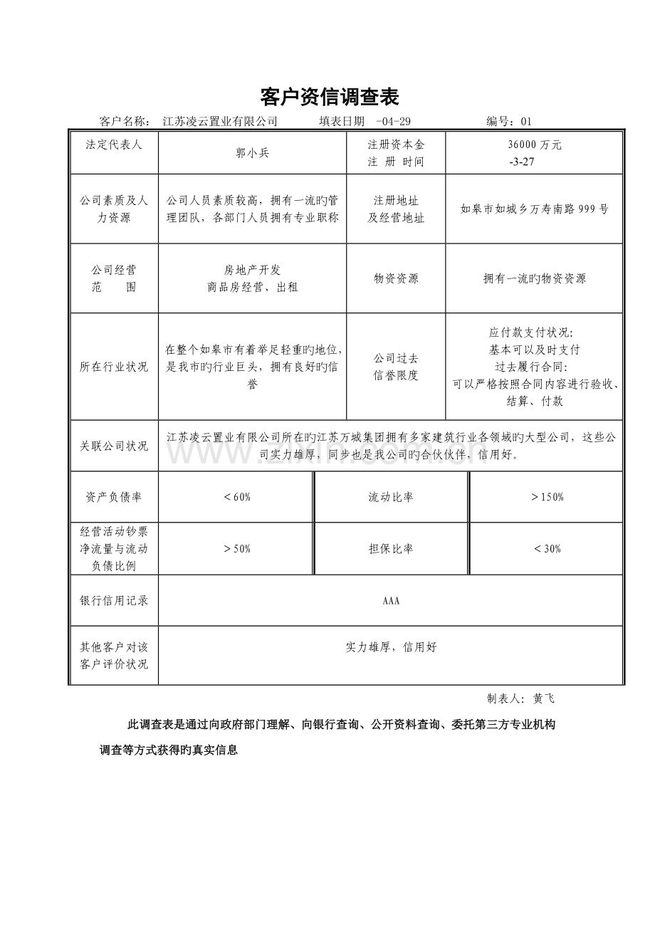 客户资信调查表.doc_第1页