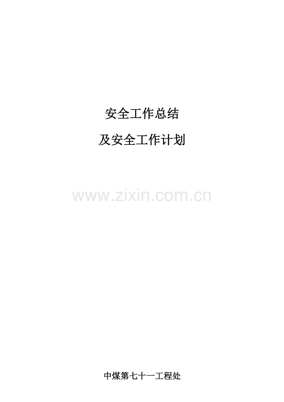 安全工作总结及安全工作计划.docx_第1页