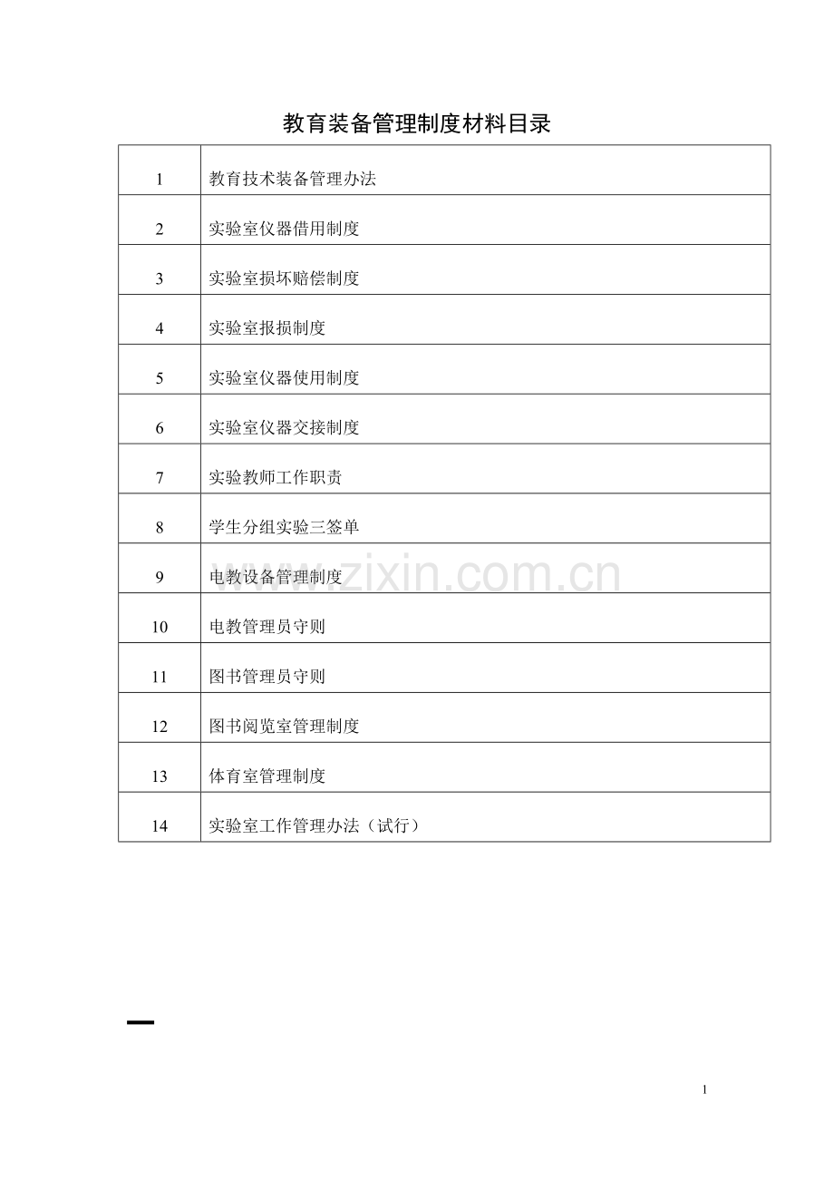 中小学教育装备管理制度全套制度.doc_第1页