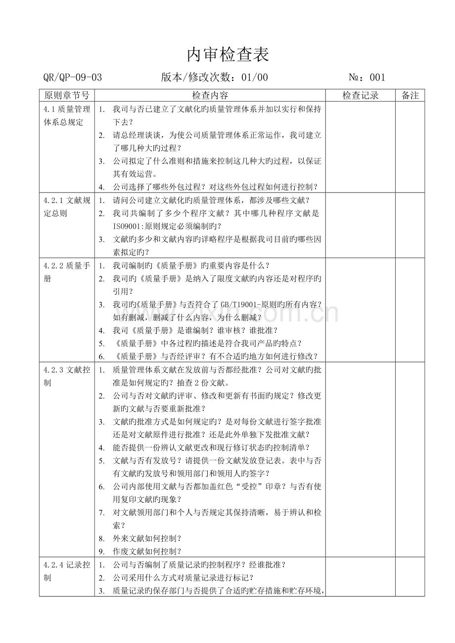 内审检查表(2).doc_第1页